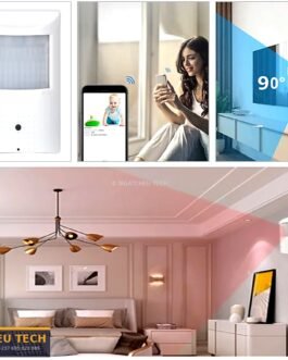 Caméra Espion WiFi 4MP 2K — Style Détecteur PIR — Vision Nocturne — Tuya